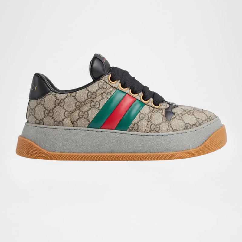 Double Screener Leather Lining Platform Sneaker