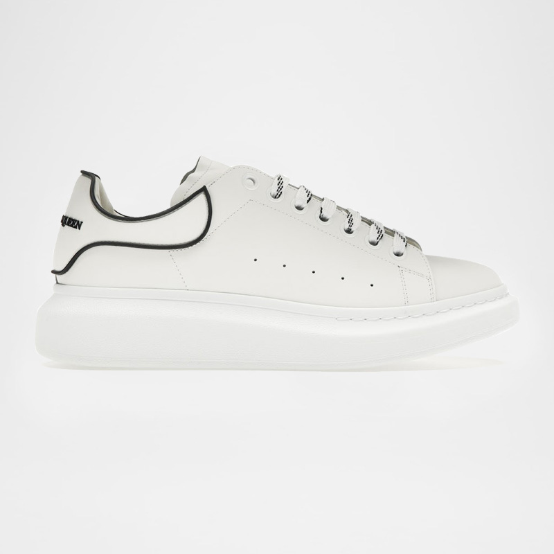 Rubber-trimmed Leather Oversized Platform Sneaker