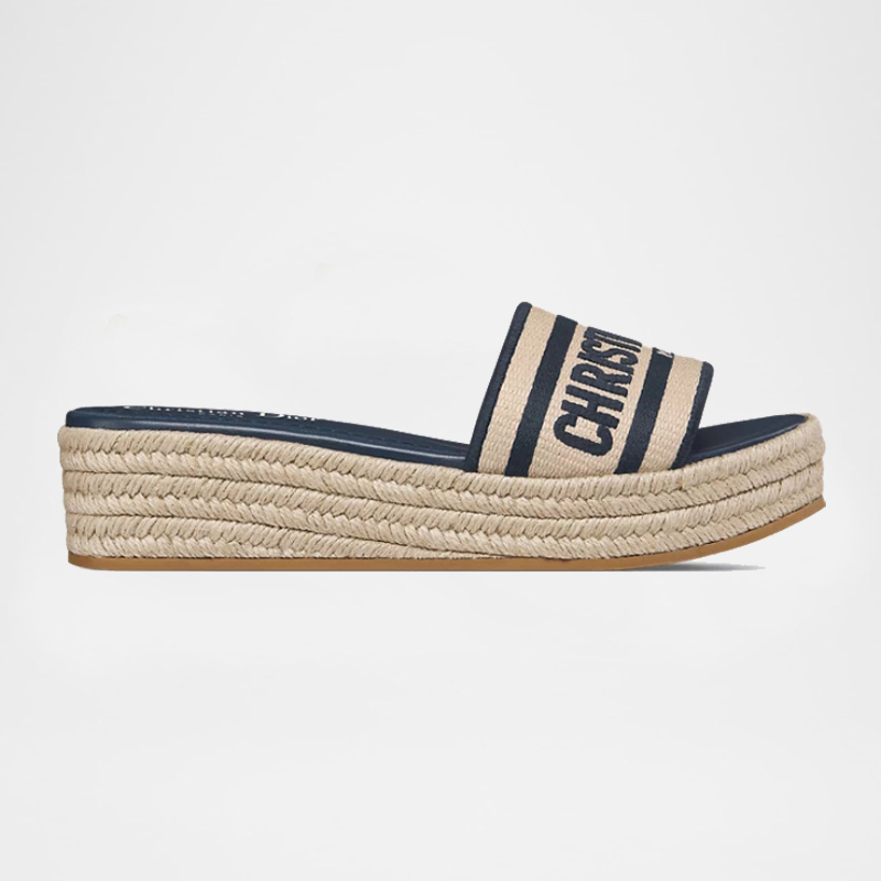 Dway Platform Slide Thick Sole in Rope Platform