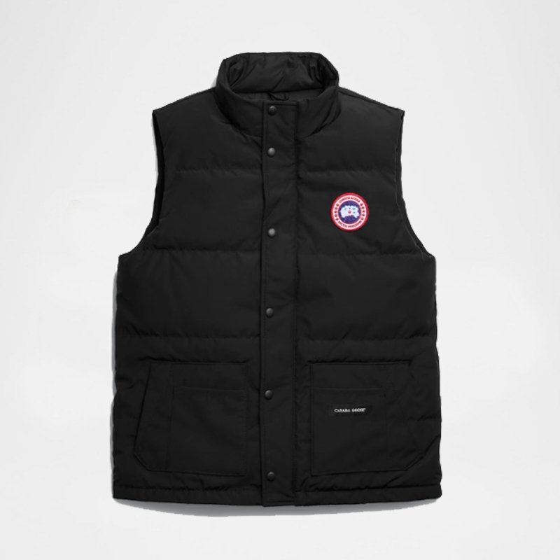 Black Freestyle Crew Down Vest