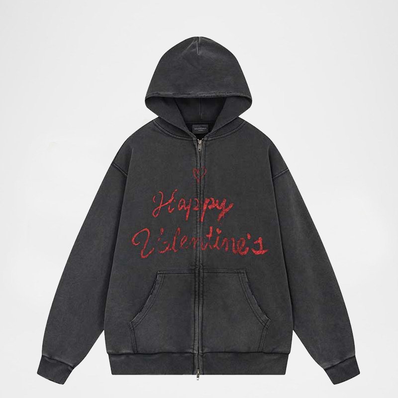 Zipper Hooded Sweatshirts