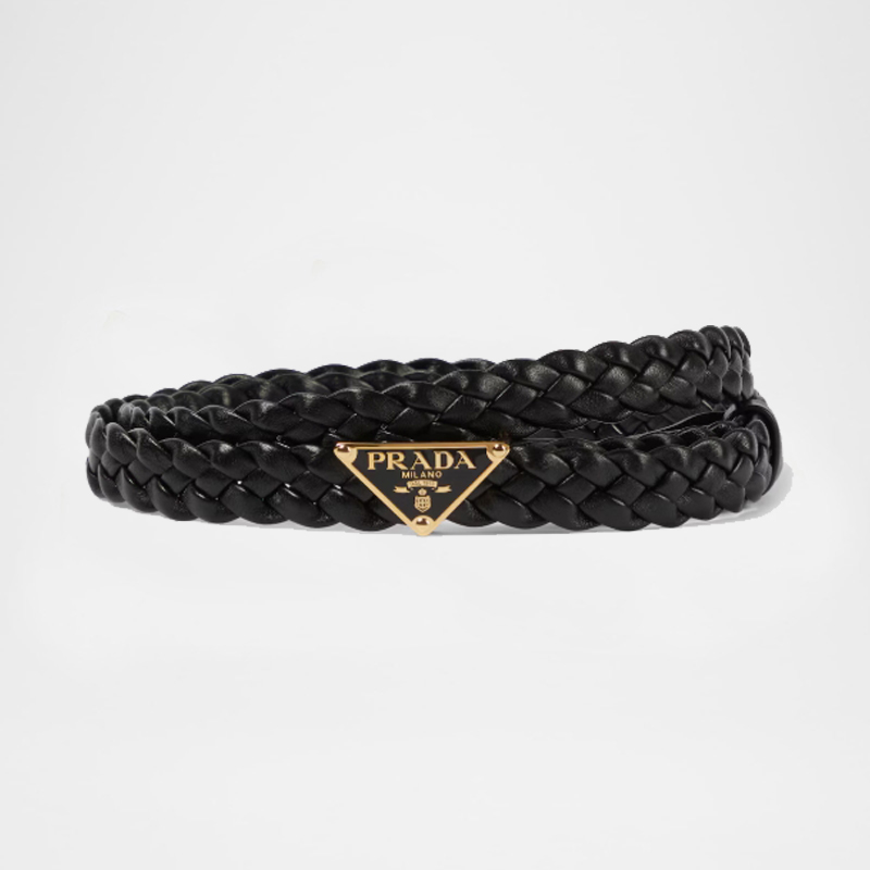 Triangle Braided Leather Belt