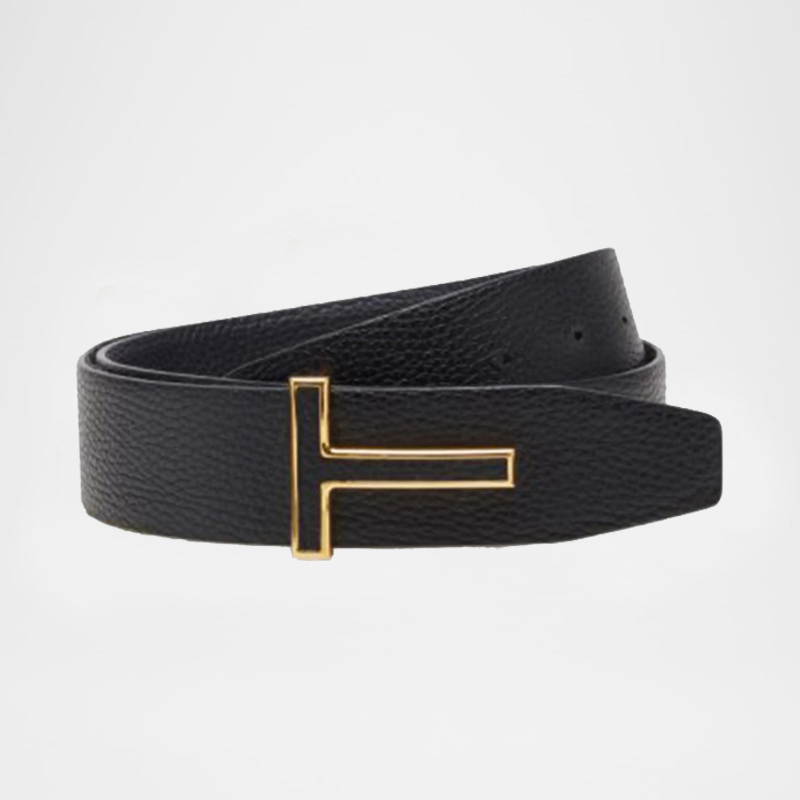 T Buckle Leather Belt