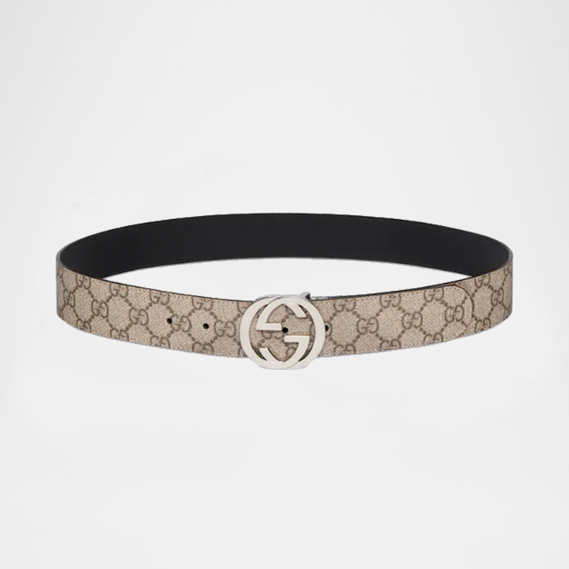 GG Monogram Canvas Leather Belt