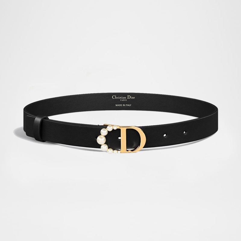 CD Resin Pearls Leather Belt